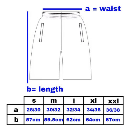 "skull shorts" (double waistband)